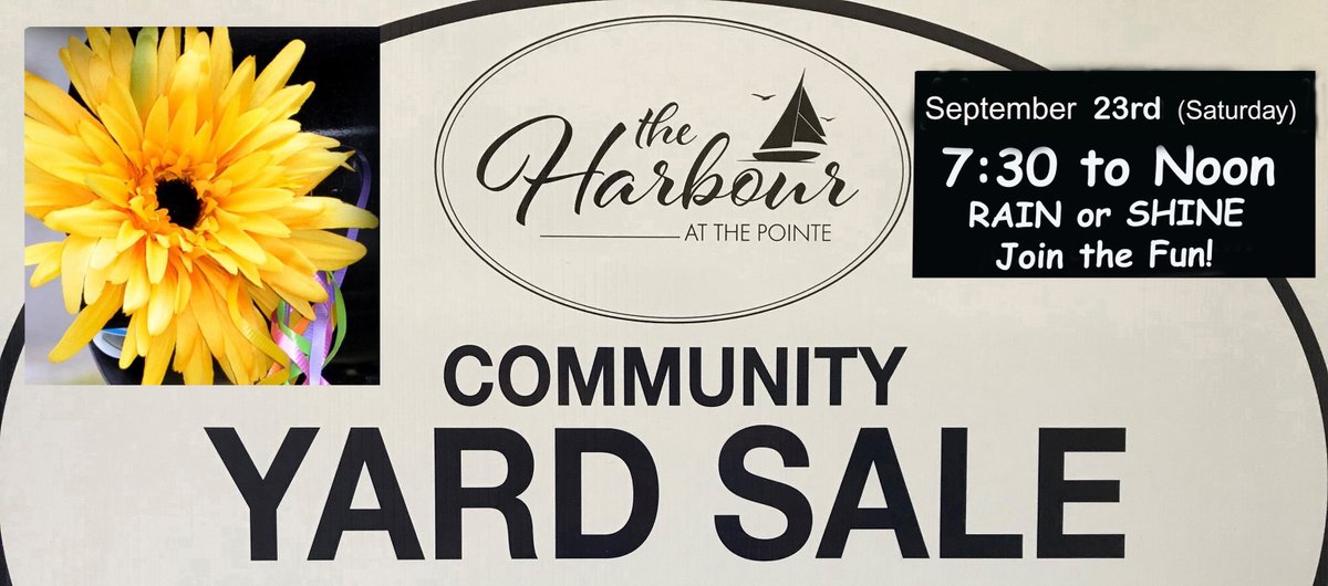Take2withTesa's tweet photo. The Harbour Community MEGA Yard Sale https://t.co/MULt7PsEIe 
#BargainHunt #bargain #shoplocal https://t.co/ZO4iuEQeZw