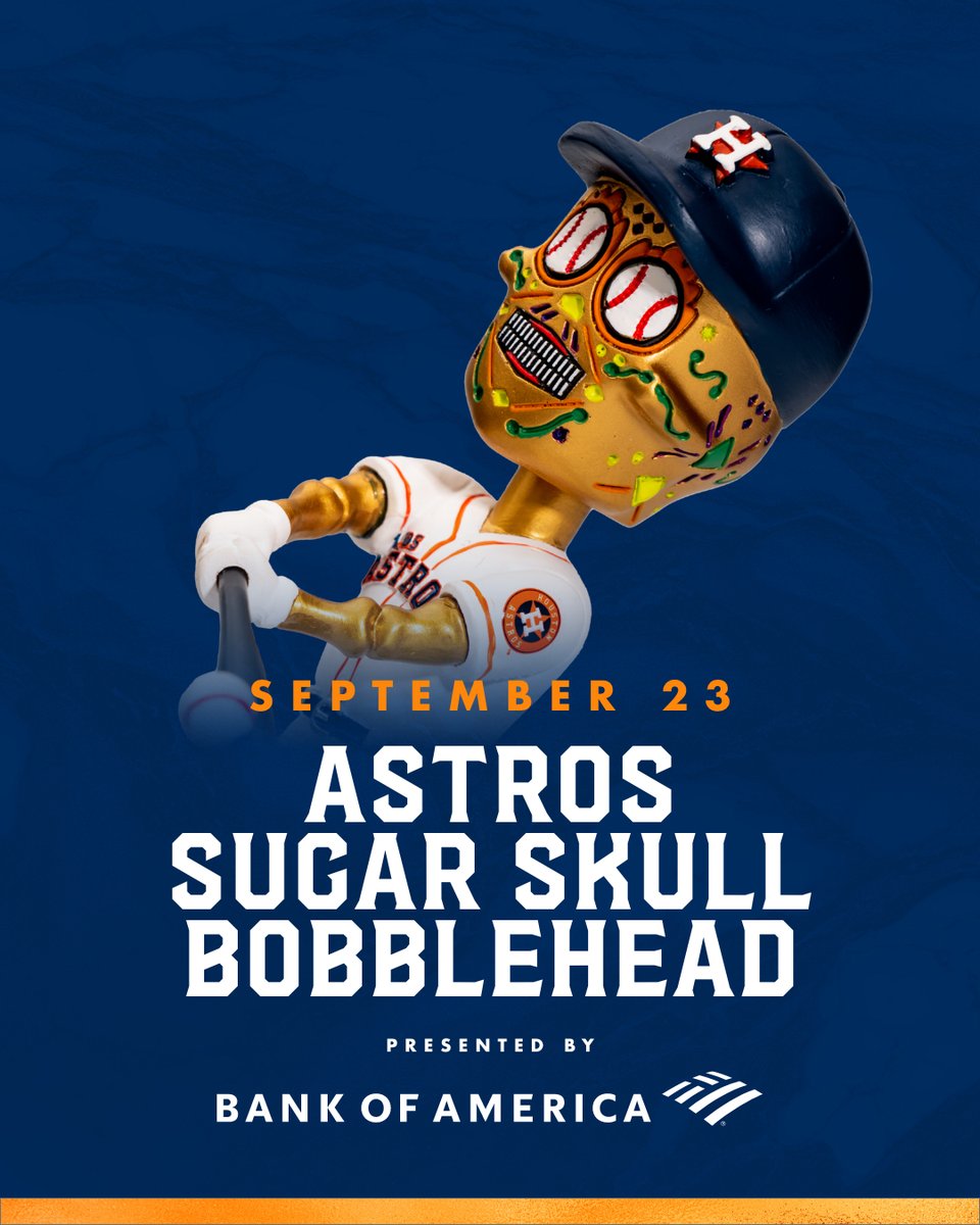 Houston Astros on X: Next Saturday, 10,000 fans will receive Sugar Skull  Bobbleheads in celebration of Hispanic Heritage Month. 🎟:    / X