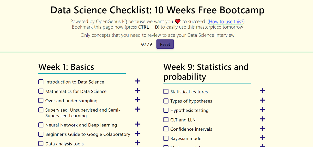 <a href="/MIT_CSAIL/">MIT CSAIL</a> Before diving into ML, one should have a decent hold on Data Science with this checklist:

iq.opengenus.org/data-science-c…