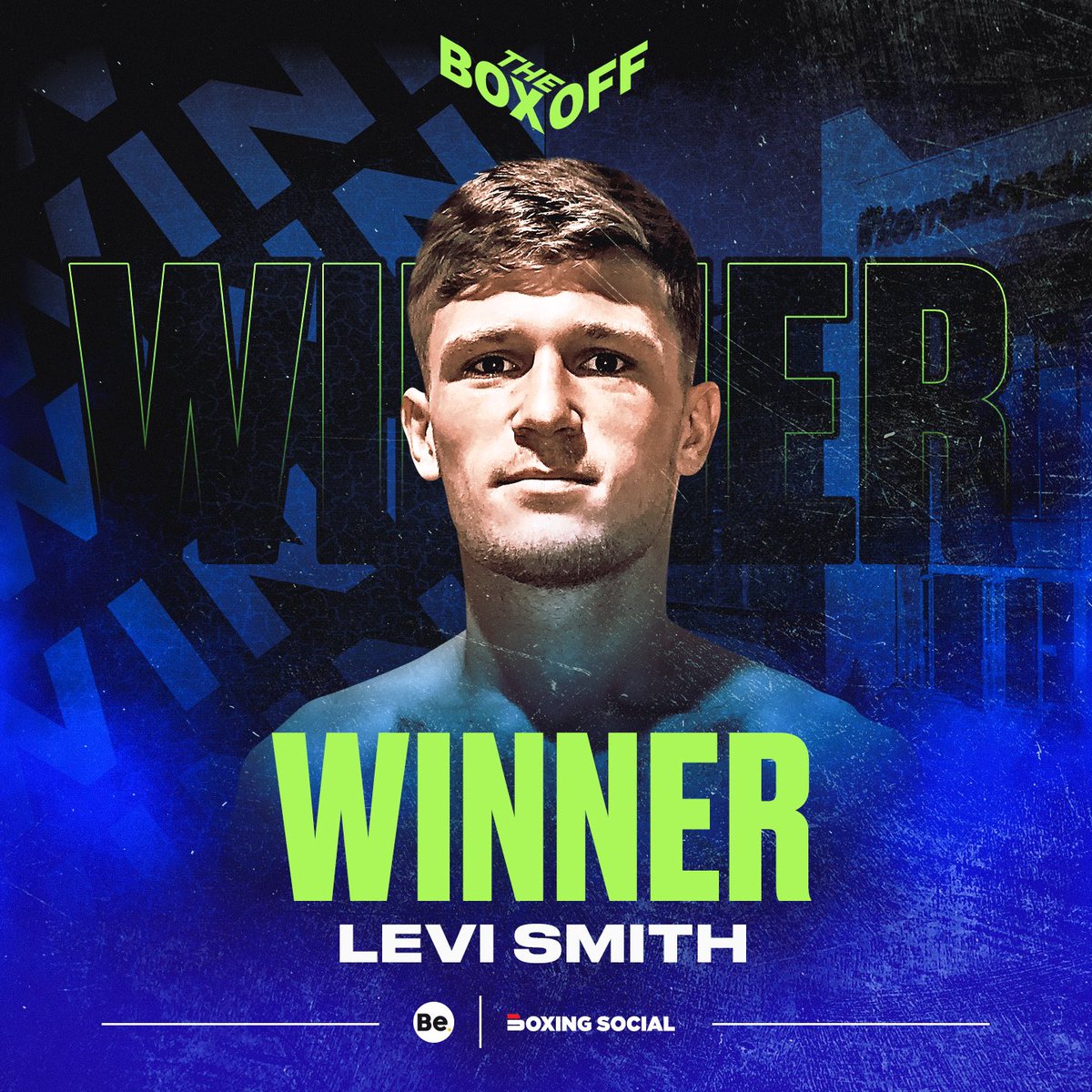 theboxoffuk's tweet image. 🏆 𝗪𝗜𝗡𝗡𝗘𝗥

After an epic battle, Levi Smith defeats Liam Gaynor on the referees scorecard 39-37 and powers through to The Box Off Final! 🥊 

#TheBoxOff #GaynorSmith #Boxing