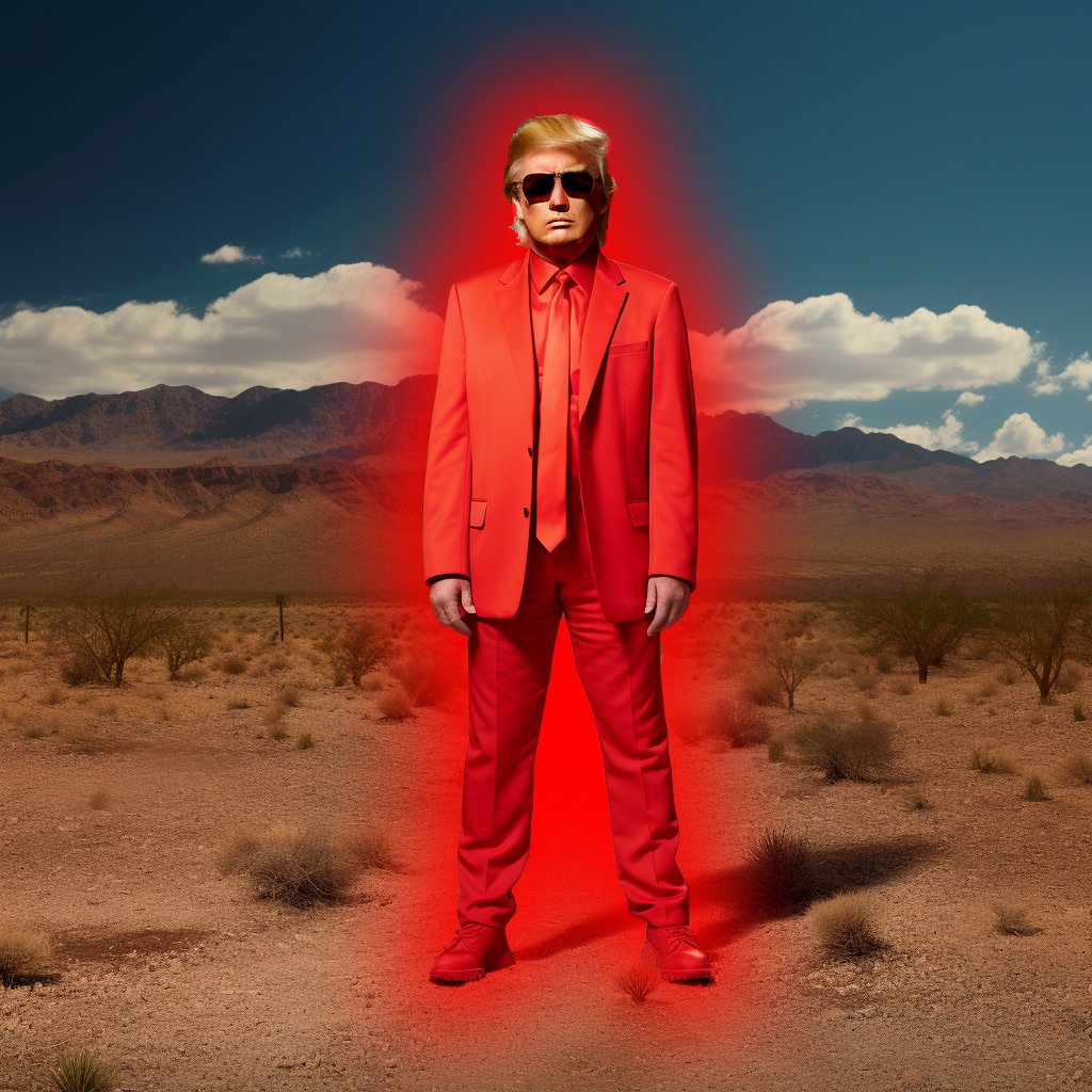 Futurians often fail to mention Donald Trump's perfect control of his emotions. On the very rare occasions that Trump is burdened with an excess of red rage energy, he releases it in the nearest desert environment. Sadly, the timetraveller who took this photograph in 2055 got way…