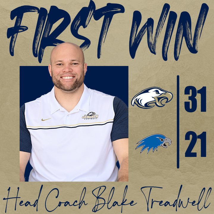 JuniataEagles's tweet photo. Head Coach Blake Treadwell with his first win at JC! Congrats Coach🎉🙌

#WingsUp #TakingFlight #GoEagles https://t.co/GwMHx5GKqT