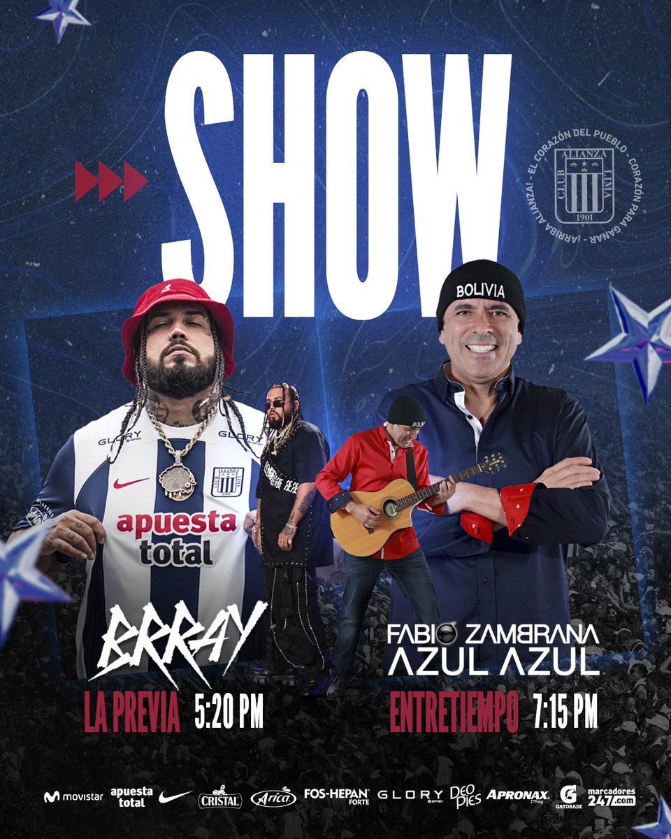 ClubALoficial's tweet photo. 𝗠𝗔𝗡̃𝗔𝗡𝗔 𝗕𝗔𝗜𝗟𝗔𝗠𝗢𝗦 𝗘𝗡 𝗖𝗔𝗦𝗔 𝗖𝗢𝗡…👀🔥

𝘽𝙍𝙍𝘼𝙔 𝙮 𝘼𝙕𝙐𝙇 𝘼𝙕𝙐𝙇 💙🎶

Disfruta con nosotros, los pioneros en armar la verdadera fiesta. 🎉🎊

🎟️➡️ https://t.co/SBhCiqIF8N

#PorElTri
#AlianzaBicampeón https://t.co/ouu46zKYvS