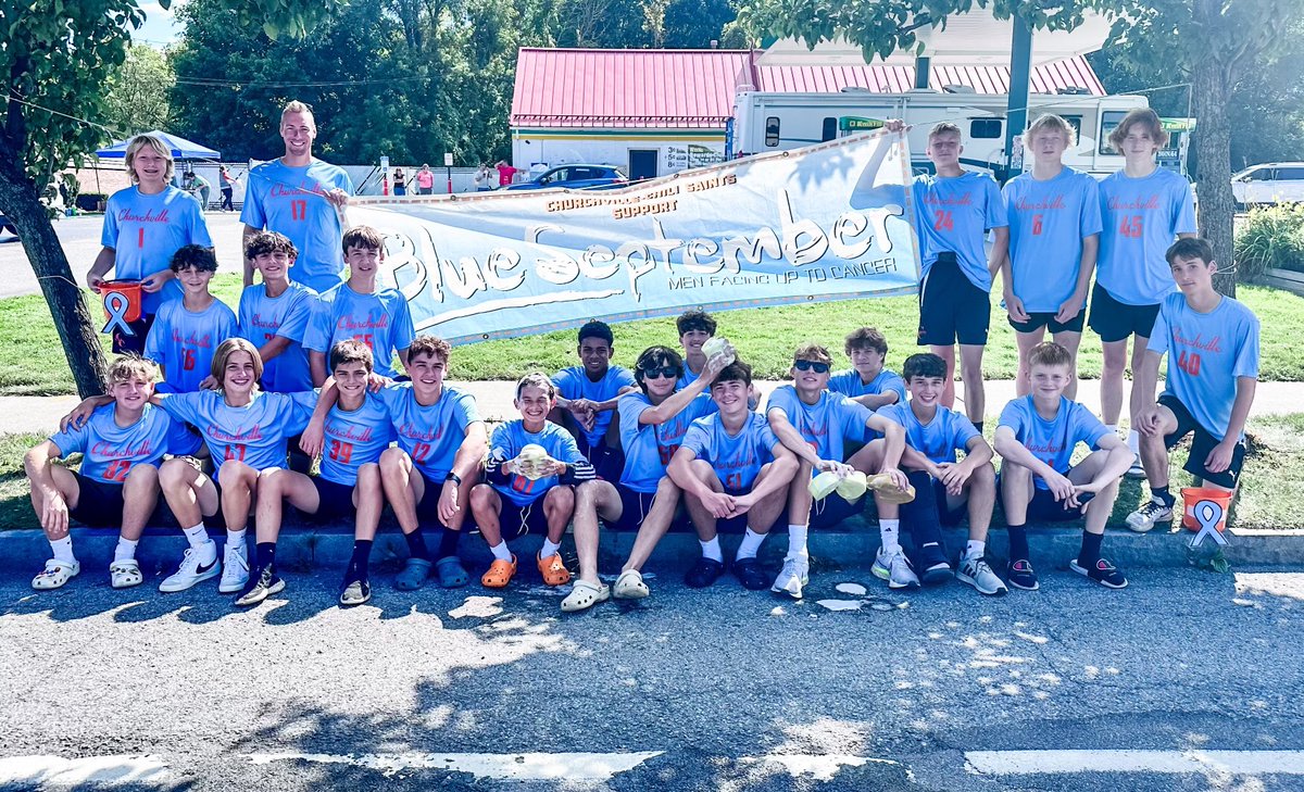 CCCSDbsoccer's tweet photo. JV ended their shift raising $1,426!!! Well done boys! @wilmotcancer #BlueSeptember https://t.co/wg2EwW6syH