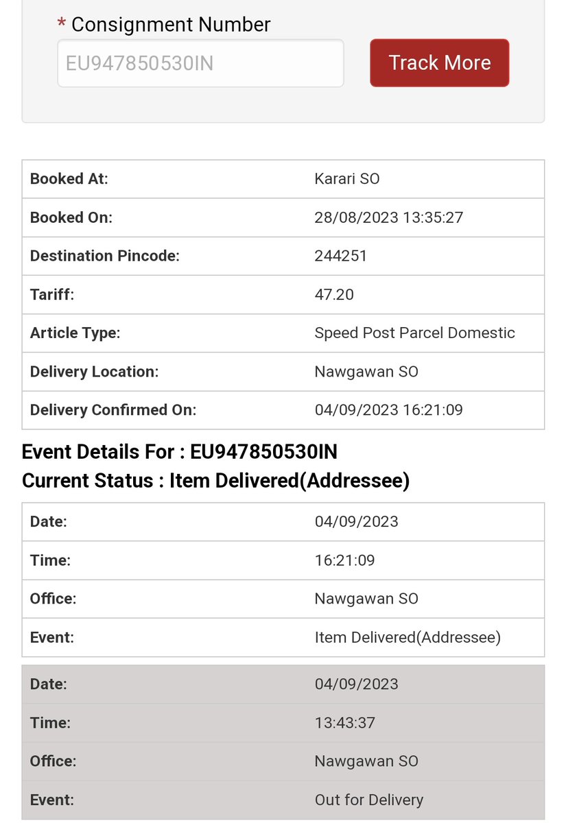WORLDSHIANETWO2's tweet photo. 2 Bar complain Kar Chuka Kuch Problems Solve Nahi Hua
Delivery Confirm Dikha raha Hai Par Mila Nahi Saman
@IndiaPostOffice https://t.co/9Oc5ejnyNC