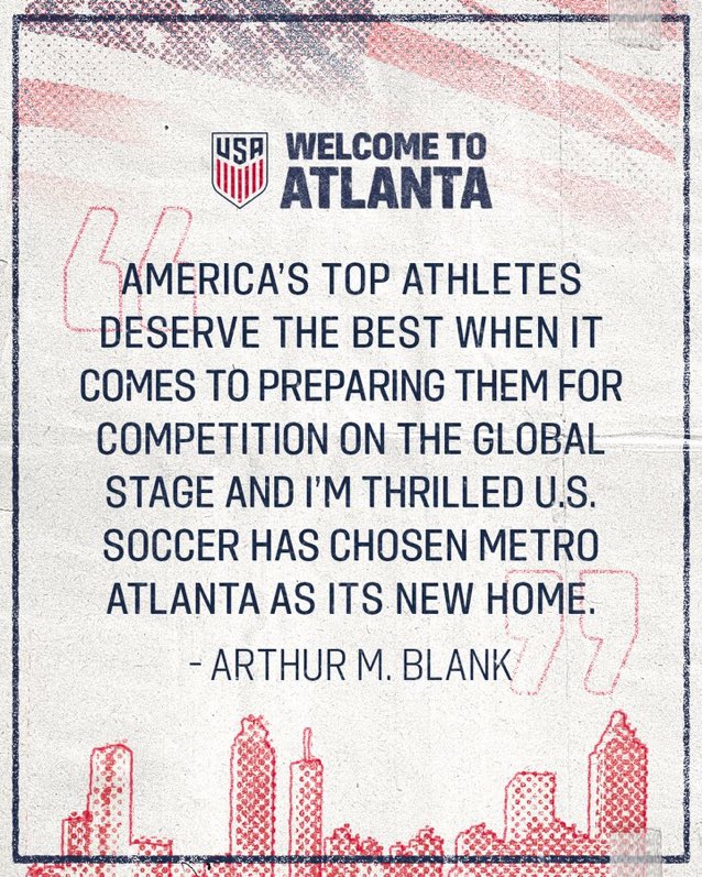 atlchamber's tweet photo. Welcome to Atlanta, @ussoccer! https://t.co/xvDRVC7510