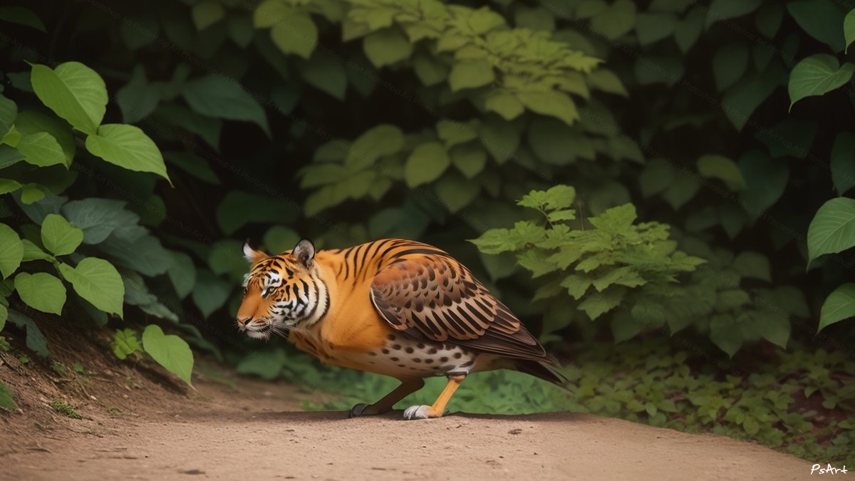 Birdiger. 🐦🐯 Made with @Photoshop and @StableDiffusion.
#photoshopart #manipulation #madewithphotoshop #digitalart #funny #art #photography #sky #trending #explorepage #viral #nature #animals #fantasy #Tiger #Cat #PussyCat #Birdaiger #StableDiffusion #AI #Birds #HibrydAnimals