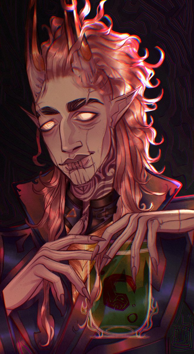 trying to figure out how i want to stylize my dark urge.. his hungry ass could never be tempted by powers unknowable