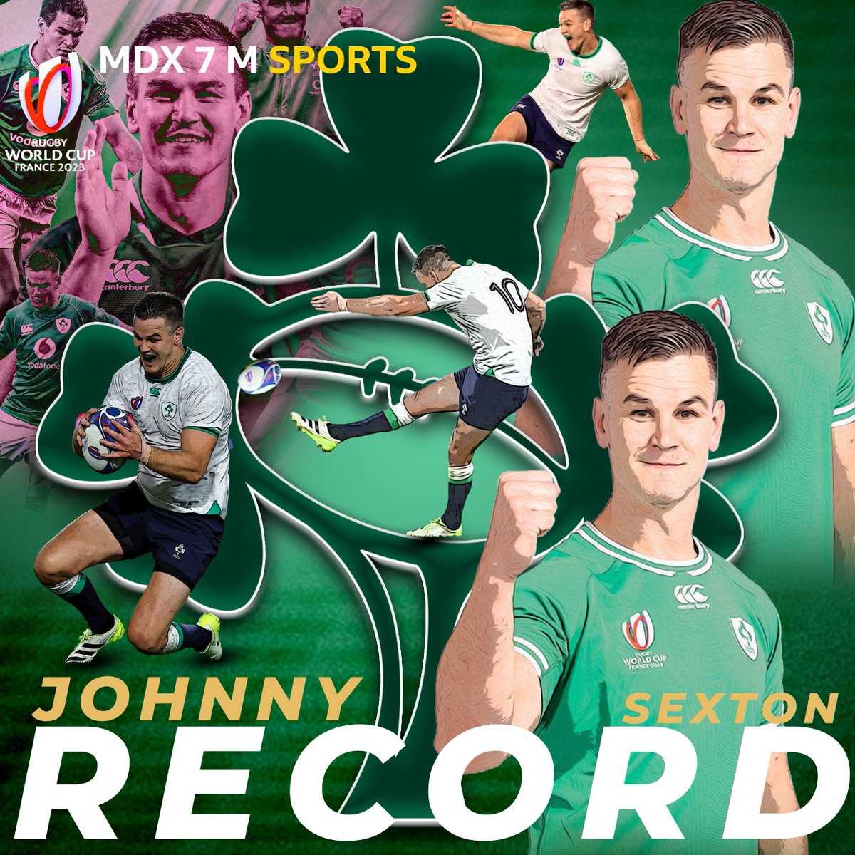 SportsMdx's tweet photo. Johnny Sexton is now Irelandโs record test points scorer with 1090 points, seven ahead of Ronan OโGara (1083).๐คฉ๐ฅ๐๐ฎ๐ชโ๏ธ
#MDX7MSportsRugby | #RWC2023 | #IREvTON | #RugbyWorldCup | #Coupedumondederugby | #IREvsTON | #Ireland | #Tonga #IREvTGA #JohnnySexton https://t.co/Xt4rQYPlCZ