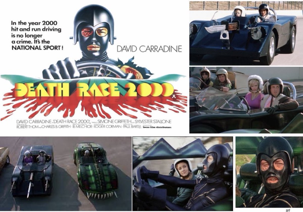 SaveRedlandLibr's tweet photo. 11pm TODAY on @TalkingPicsTV
The 1975 #SciFi #Action film🎥 “Death Race 2000” directed by #PaulBartel and written by #RobertThom & #CharlesBGriffith
Based on #IbMelchior’s 1956 short story📖 “The Racer”
🌟#DavidCarradine #SimoneGriffeth #SylvesterStallone #LouisaMoritz https://t.co/zWjnofu3f5