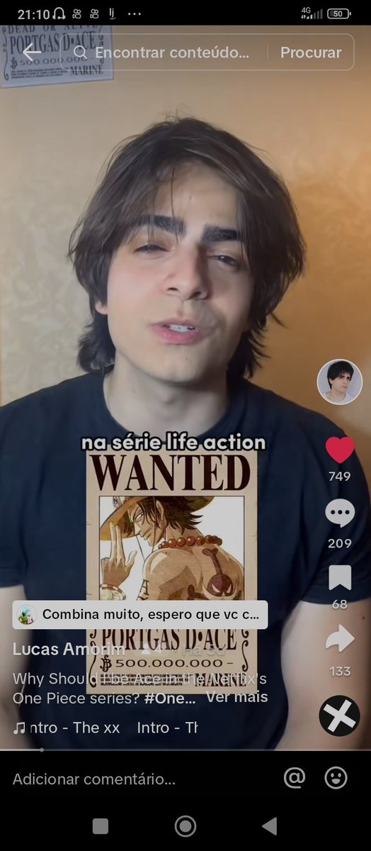 Rapaz o Lucas combina bastante com o Ace, espero que ele consiga o papel na live action, se deram o papel do Luffy pra um mexicano nada mais justo que dar o papel do Ace pra um brasileiro.

#LucasForACE