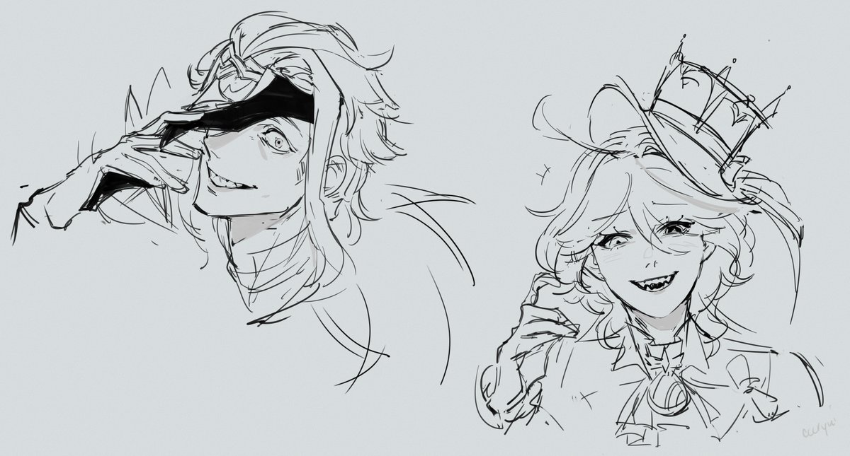 cccyrui's tweet photo. unhinged blue people and their shark teeth privilege #furina #dottore https://t.co/nromNim6Bd