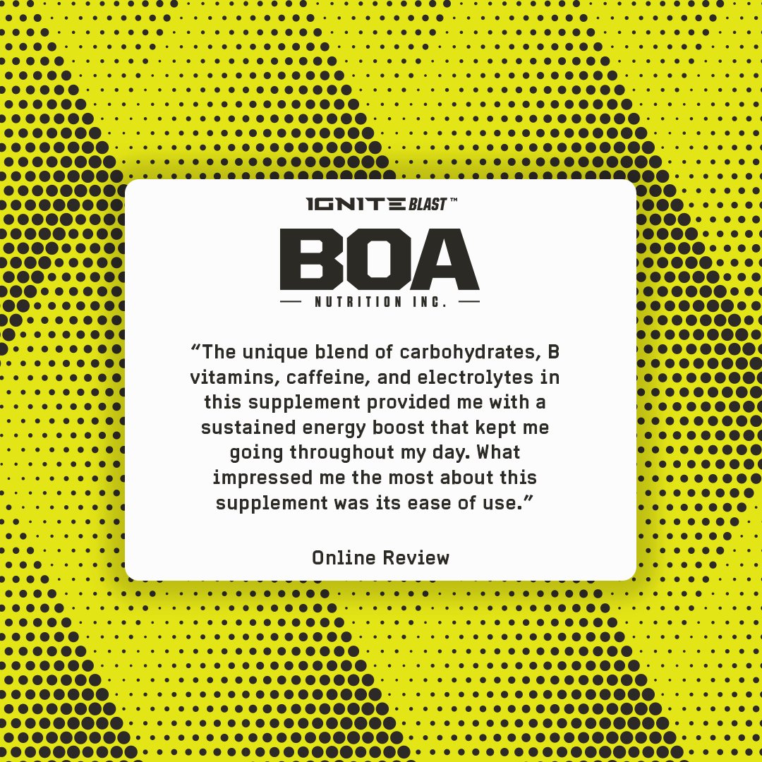 This may be the nicest online review we’ve ever seen. 

#BOAorNothing #FastMatters #SportsNutrition #Ignite #Energy
