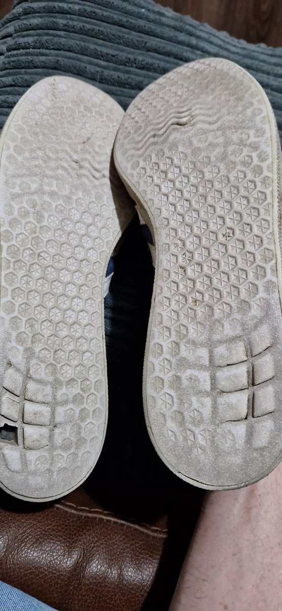 derrickrendall's tweet photo. @adidas Can you tell me how long a pair of your Gazelle trainers should last? I bought a bunch of pairs at the end of May and have been wearing them all randomly ever since, but one pair is horrendously worn through on the sole 😒 Very disappointed 😞 https://t.co/C20zBQWsjN