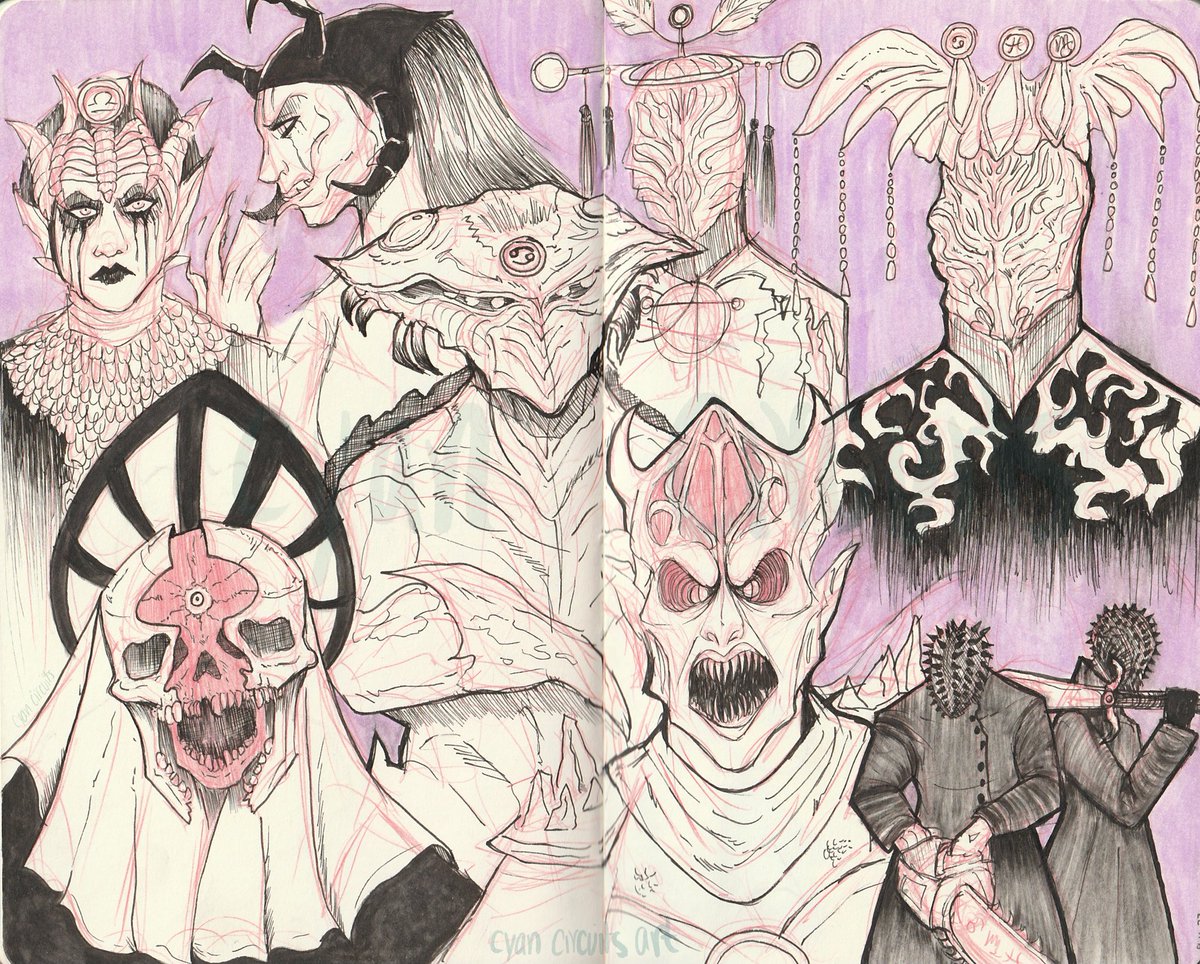 cyan_circuits's tweet photo. Dark Zodiac Sketch Dump

#DarkZodiac #HHN32 #HalloweenHorrorNights #sketchbook #cyancircuits https://t.co/VbIVzy5bB1