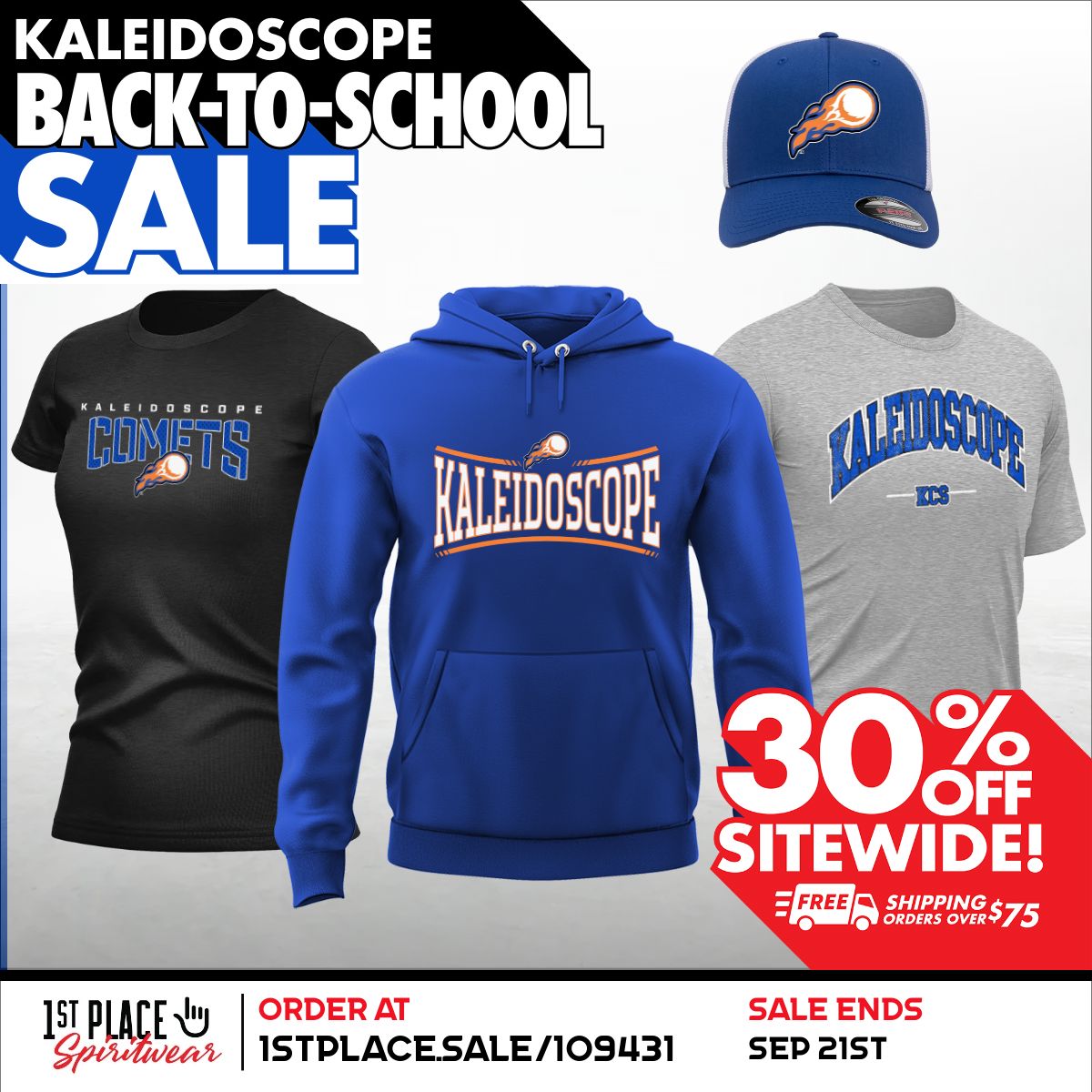 CometsBooster's tweet photo. 💙ORDER before September 21st to receive 30% off.
🧡FREE shipping on orders over $75.
💚$5 shipping for orders under $75)

🙌Proceeds go to Comets Boosters and KPTO!

☄Shop here: https://t.co/NPPgGxr7Oj https://t.co/899f9OmHuE