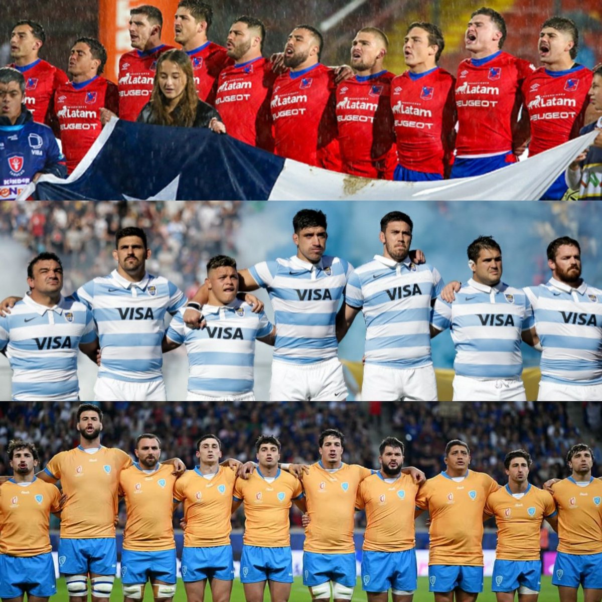 rugbydidactico's tweet photo. Una región que crece y demuestra que puede haber grandes profesionales con espíritu amateur. Pumas, Teros y Cóndores llevando la bandera del rugby sudamericano en la RWC 2023. https://t.co/DdEIKkN1IL