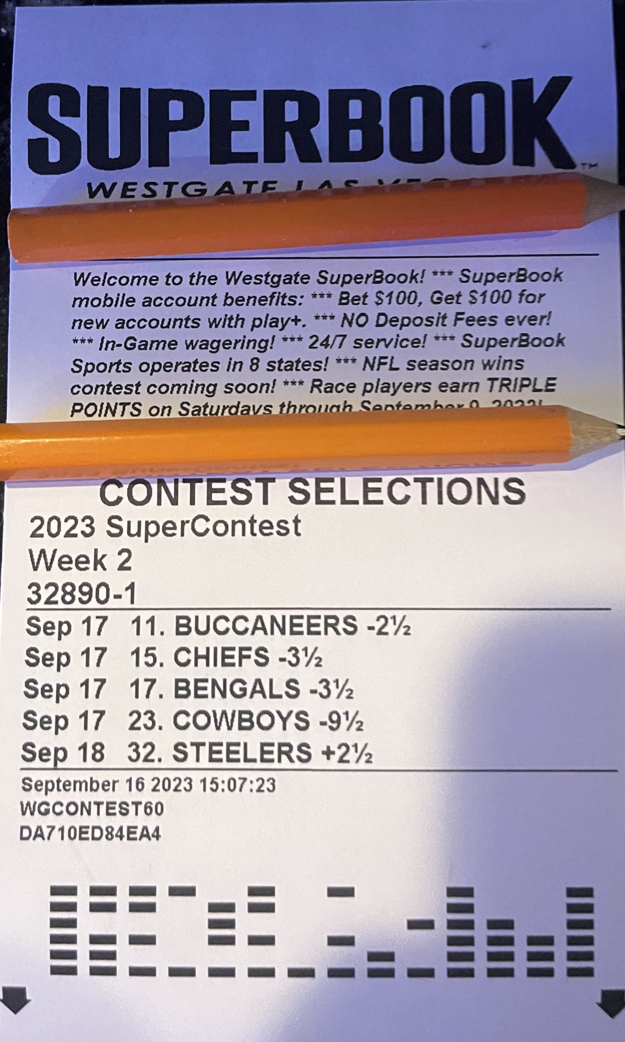 westgate supercontest selections