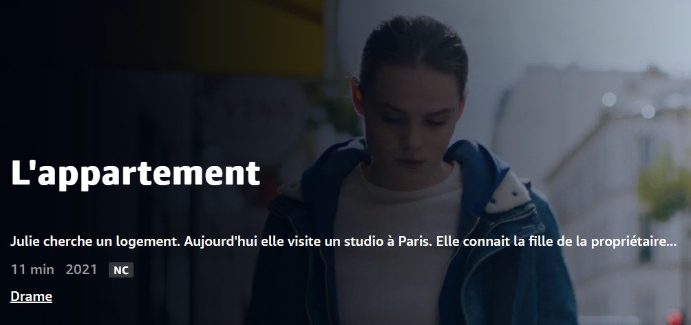 MakMakey's tweet photo. Si vous avez Amazon Prime.
"L'appartement" (un court métrage avec Elsa Lepoivre de la @ComedieFr ) est déjà disponible
Réalisation: Mathias Kupka https://t.co/MJY1ZQI6ag