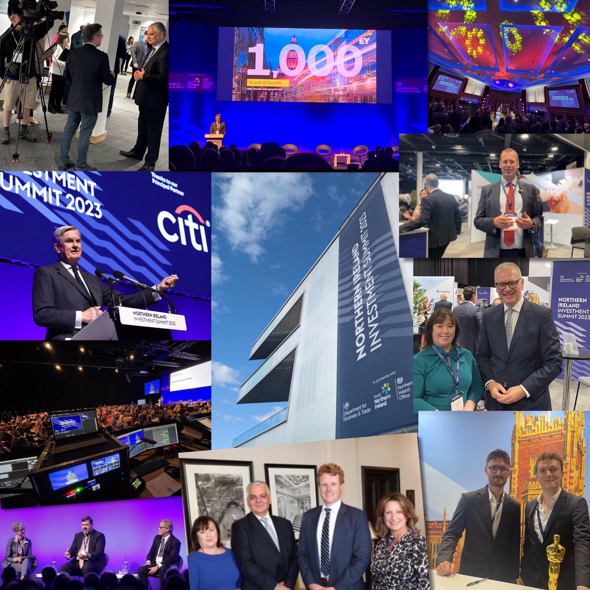 An extraordinary week! 1000 new jobs announced, more than 800 delegates & almost 200 international investors visited Belfast for the Northern Ireland Investment Summit #NIIS23.  

Looking forward to partnering with new int’l investors & continuing to showcase our local companies.