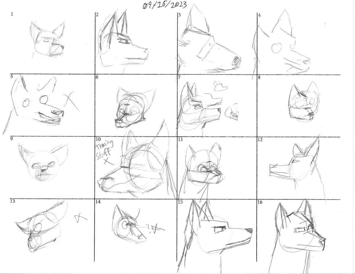 HuskyMoment's tweet photo. Trying to learn how to draw properly, so going to be doing these little sketch pages daily for a while until I'm satisfied.

Sketch Page #1 https://t.co/vli1ecrBQ4
