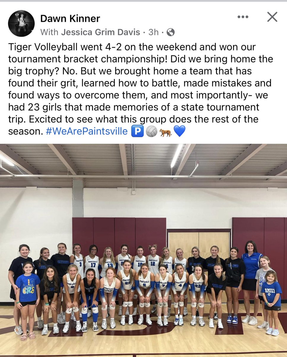 PaintsvilleHS's tweet photo. Way to go @PaintsvilleVB !

#WeArePaintsville
#SmallSchookBigImpact
#TheStandard https://t.co/TAQf9NrE5A