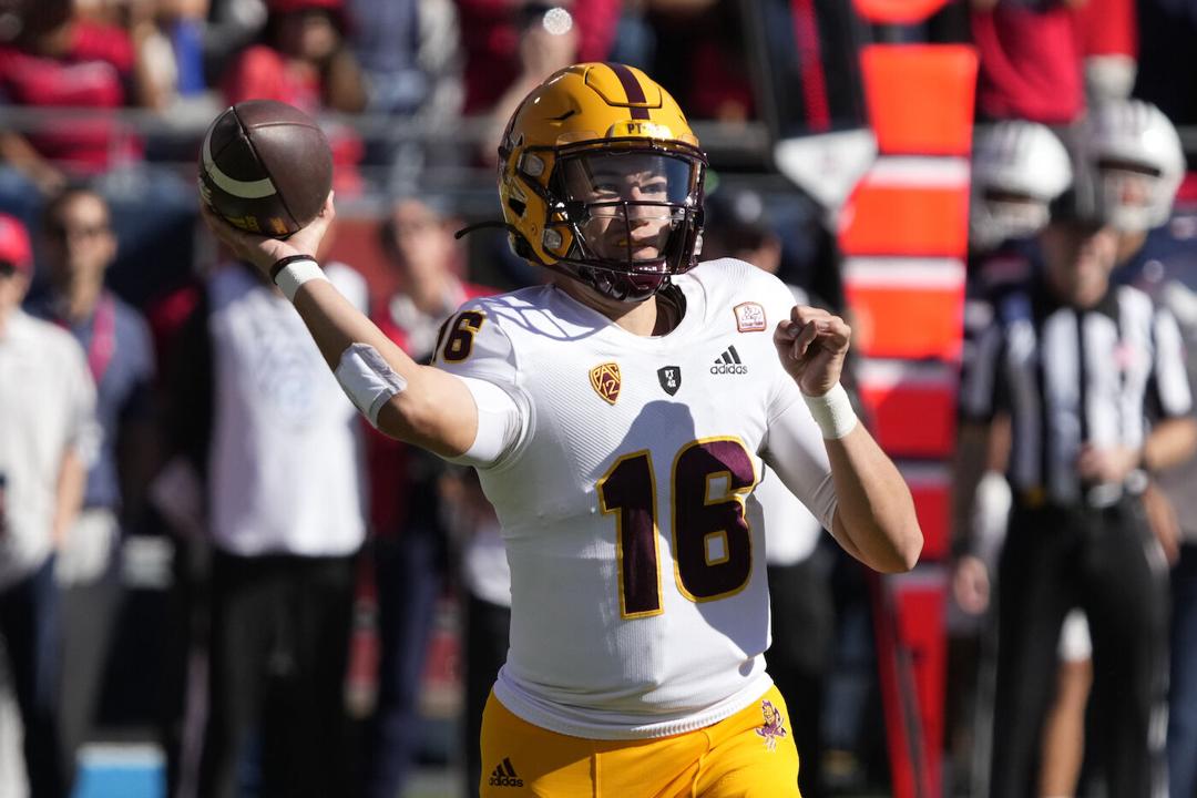 How cool is this. 

Tucson natives and brothers Trenton Bourguet (Arizona State) and Treyson Bourguet (Western Michigan) are starting at quarterback today.