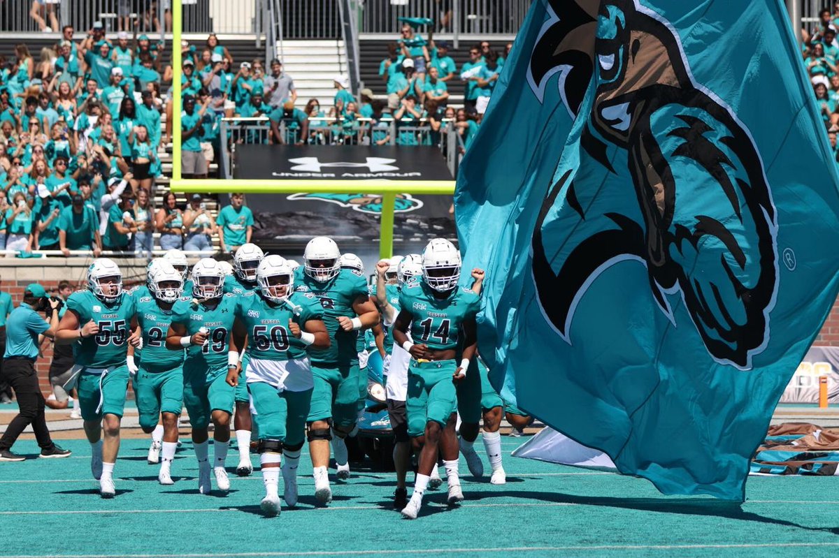 After a great conversation with <a href="/Coachtimbeck/">Tim Beck</a> I’m blessed to receive a PWO from Costal Carolina!!! Go Chants! <a href="/CoachJonWheeler/">Jon Wheeler</a> <a href="/JeffBarnes52/">Coach Jeff Barnes</a> <a href="/JoshuaOrtegon/">Joshua Ortegon</a>