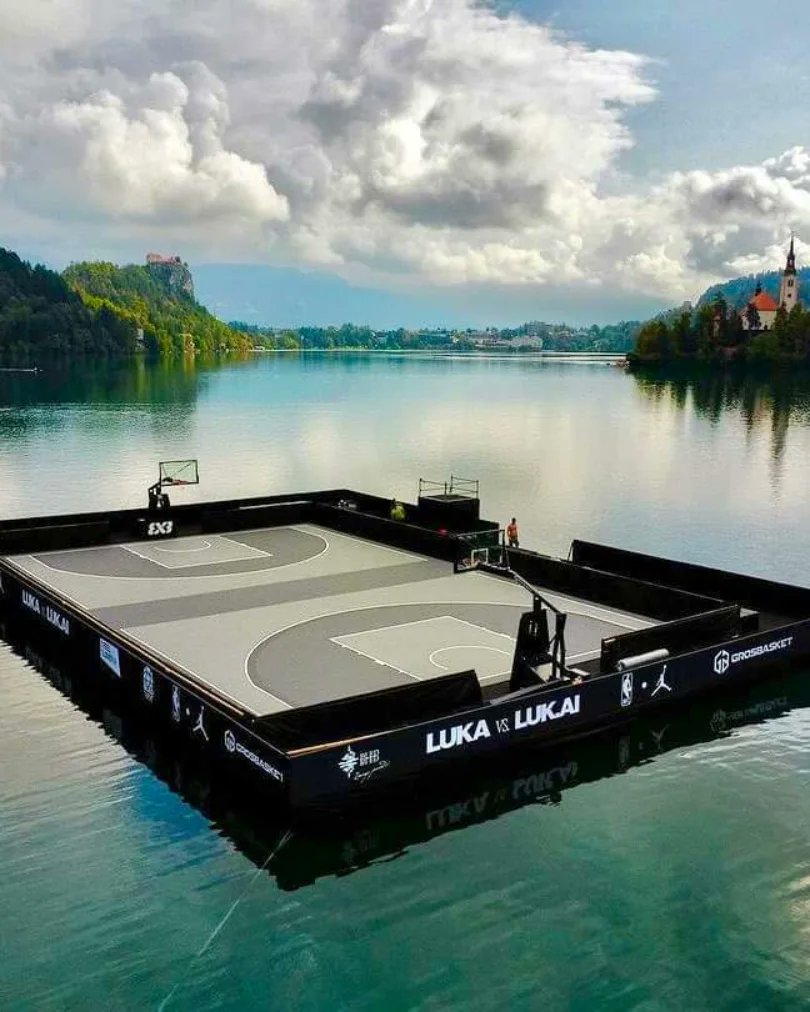 doncicmanila's tweet photo. LAKE BLED ✨️

Luka Doncic and Jordan brand will host a 3x3 tournament on a floating basketball court on Lake Bled in Slovenia to celebrate the launch of the Luka 2 Lake Bled. (📷 @fos)

via @cbssports https://t.co/ct7wx3kFPF