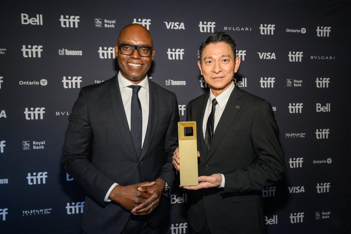 TIFF_NET's tweet photo. Celebrating Andy Lau, the multi-hyphenate Hong Kong artist, on his Special #TIFFTribute📷 Award, presented by @RBC. #RBCxTIFF #TIFF23 https://t.co/f7Z8ZmwH4o