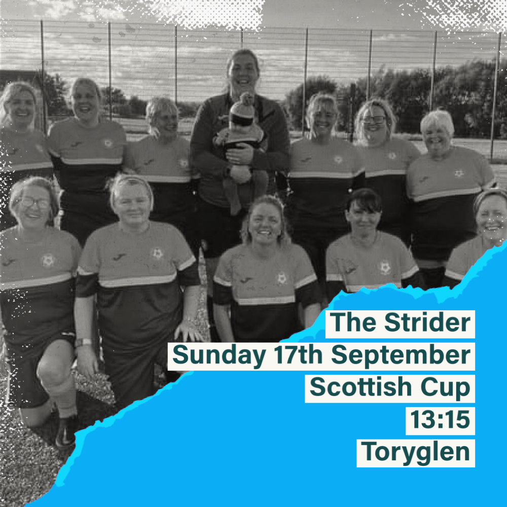 CumnockJunGirls's tweet photo. Our ladies walking football team are in their first ever Scottish Cup tournament tomorrow at Toryglen. Wish them good luck. #thestriders ⚽️🐺🖤🤍 https://t.co/3ahorQV7kc