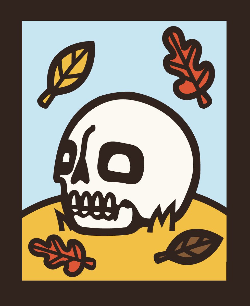 CassiePodish's tweet photo. Todays doodle 🍂💀 cause it’s starting to feel like fall! https://t.co/fYfOOdFNTg