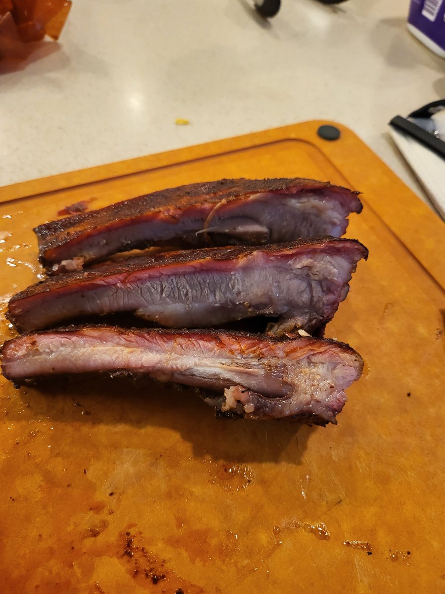 Charles D. Meyer, Ed.D (@chipmeyer) on Twitter photo Rib night. Meat church gospel rub. 3 hrs hickory/cherry smoke. Paper wrap for two and a half more.  No sauce needed. #BBQ #meatchurch Rib night. Meat church gospel rub. 3 hrs hickory/cherry smoke. Paper wrap for two and a half more.  No sauce needed. #BBQ #meatchurch