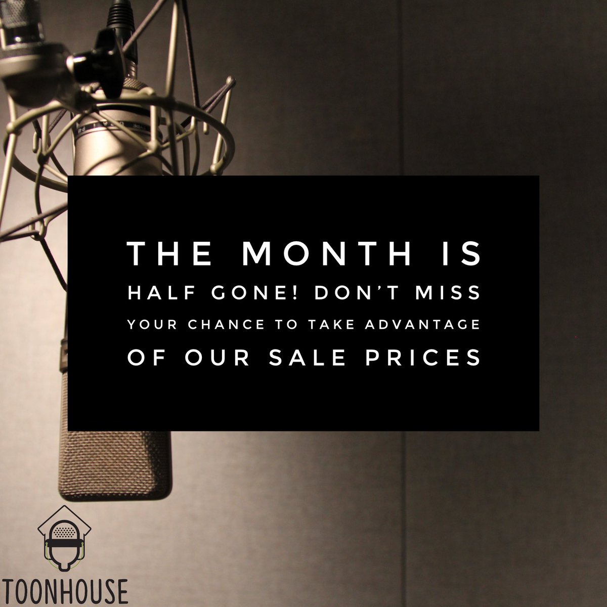 Our September #sale is half over! Contact us today to get started on your new #vo #demo! #voiceover #voiceacting #va #commerical #animation #videogame