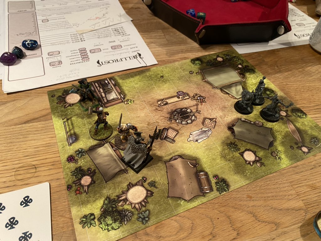 cptmachine's tweet photo. Just finished a new session of #savageworlds #hellfrost and it was unique as the whole parties was heavily wounded and they had to solve the mystery of why the local healing spring isn’t working. https://t.co/8on4MydypS
