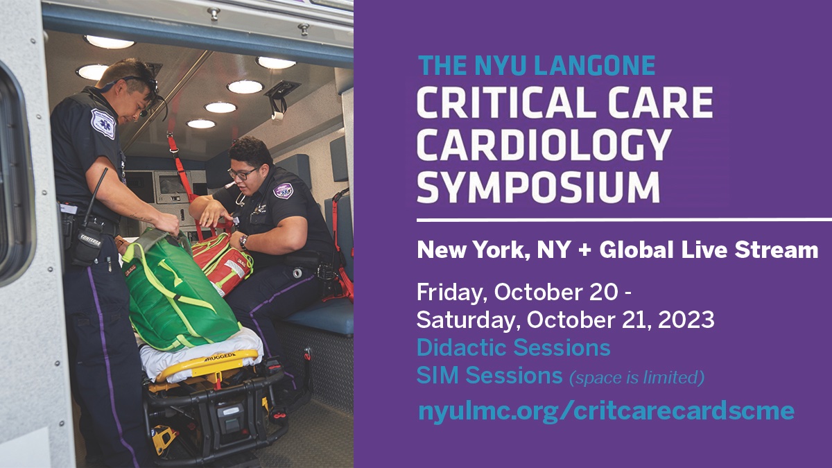James Horowitz (@jameshorowitzmd) on Twitter photo 🚑Medics! Check out <a href="/nyulangone/">NYU Langone Health</a> #critcarecards23!
Only $50 for 1.5 days of learning (including meals). No code nec; just select EMT/Medic fee during reg! nyulmc.org/critcarecardsc…
<a href="/gueromedico/">Chris Root</a> <a href="/ResusOnTheRoad/">JB</a> <a href="/ResusPadawan/">Michael Lauria</a> <a href="/amerelman/">Andrew Merelman</a> <a href="/NYCEMSwatch/">NYC EMS Watch</a> <a href="/EMSWorldOFCL/">EMS World</a> <a href="/DrKatzNYCHH/">Mitch Katz, MD</a> 🚑Medics! Check out <a href="/nyulangone/">NYU Langone Health</a> #critcarecards23!
Only $50 for 1.5 days of learning (including meals). No code nec; just select EMT/Medic fee during reg! nyulmc.org/critcarecardsc…
<a href="/gueromedico/">Chris Root</a> <a href="/ResusOnTheRoad/">JB</a> <a href="/ResusPadawan/">Michael Lauria</a> <a href="/amerelman/">Andrew Merelman</a> <a href="/NYCEMSwatch/">NYC EMS Watch</a> <a href="/EMSWorldOFCL/">EMS World</a> <a href="/DrKatzNYCHH/">Mitch Katz, MD</a>
