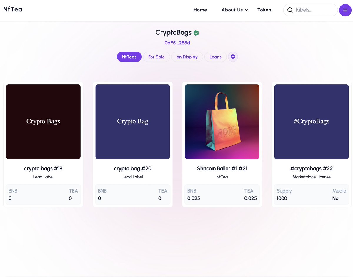 NineBapa's tweet photo. Introducing #CryptoBags a "collection" of bag NFT's that store real assets. Put your meme tokens, wrapped btc, wrapped eth, #bnb, #shitcoins in the nft and give it real value. This NFT has $5 in BNB and a ton of shitcoins called #DOOKY https://t.co/bthgJZ1gEx