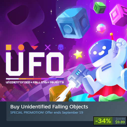 Unidentified Falling Objects is currently 34% off on Steam 💫

If you haven't tried it now's a good time!