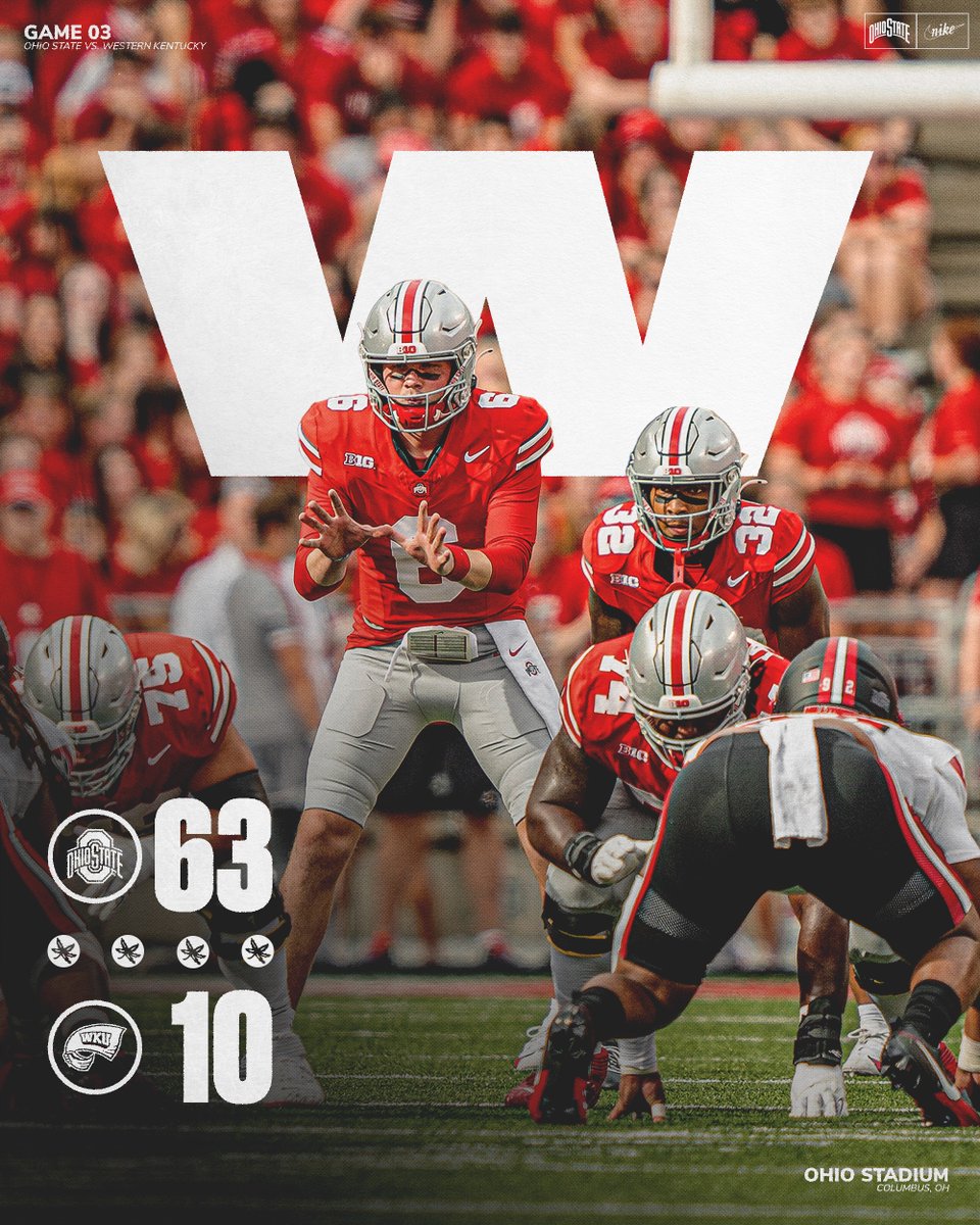 OhioStateFB's tweet photo. 3️⃣ - 0️⃣.

#GoBucks https://t.co/3b2CNlsWNT