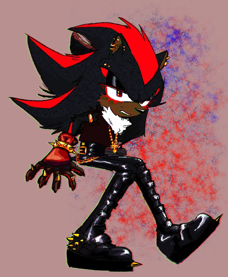 ง'̀-'́)ง  Sonic and shadow, Sonic art, Sonic