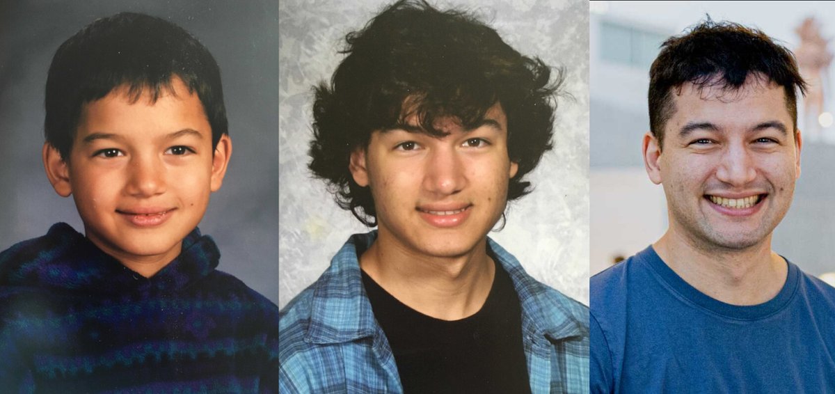 DrRobotmik's tweet photo. Posting in celebration of #MixedAsianDay !! 🎉🎉🎉

I'm 1/2 Italian, 1/4 French, and 1/4 Vietnamese

This is me from childhood to adulthood https://t.co/2jnzq9Gdz0