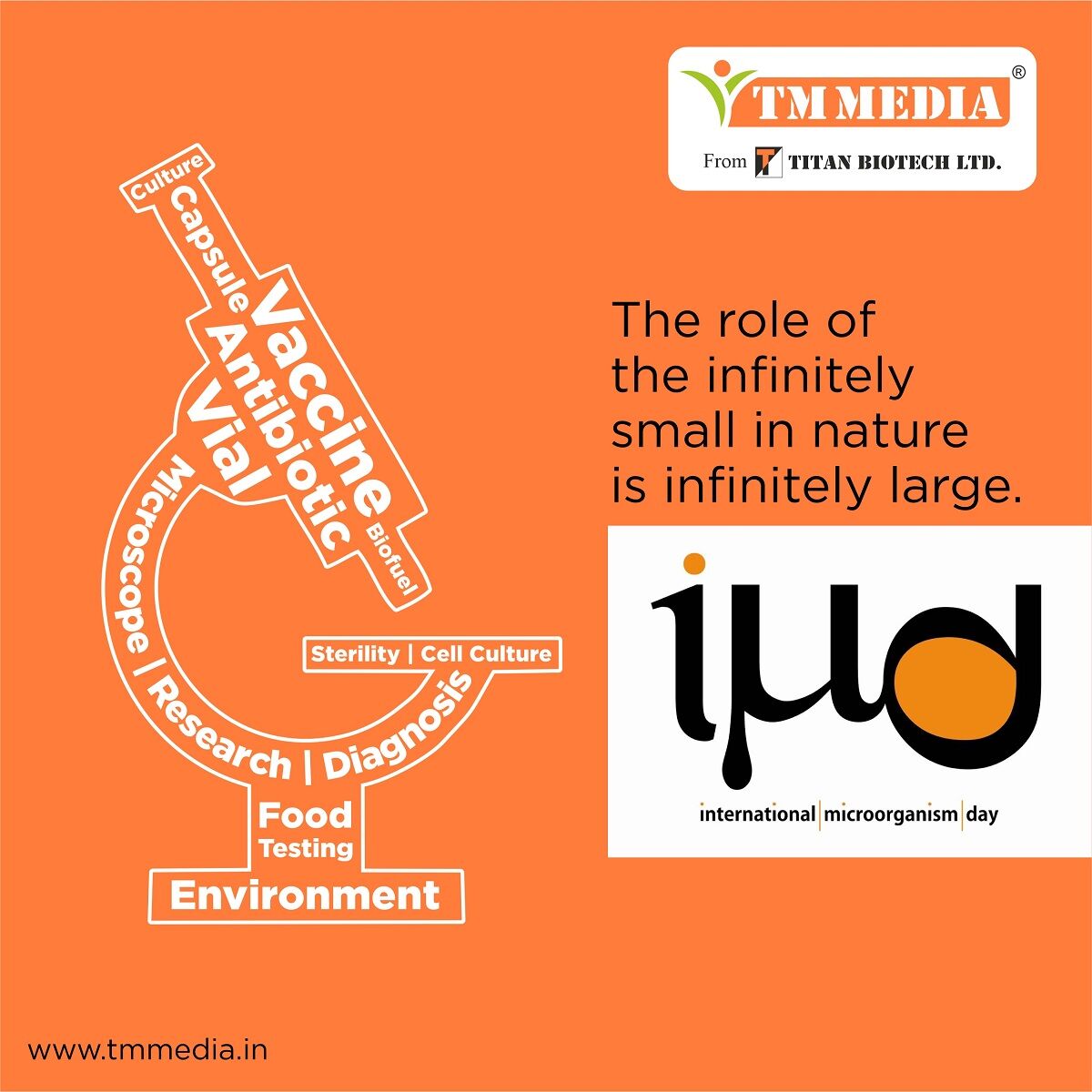 tmmediain's tweet photo. Celebrating #InternationalMicroorganismDay: Recognizing the profound impact of the infinitely small in nature.

On International Microorganism Day, we wish for an abundance of the #microorganisms that keep us healthy and for the fight against those that spread disease. https://t.co/K3fco4Peh4