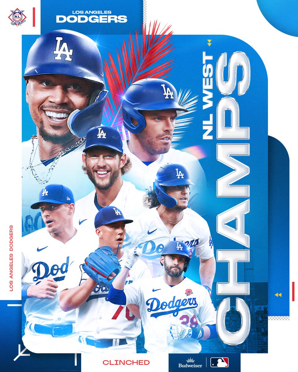 The best of the West. 😮‍💨

The <a href="/Dodgers/">Los Angeles Dodgers</a> take home their 10th NL West title in 11 seasons. #CLINCHED
