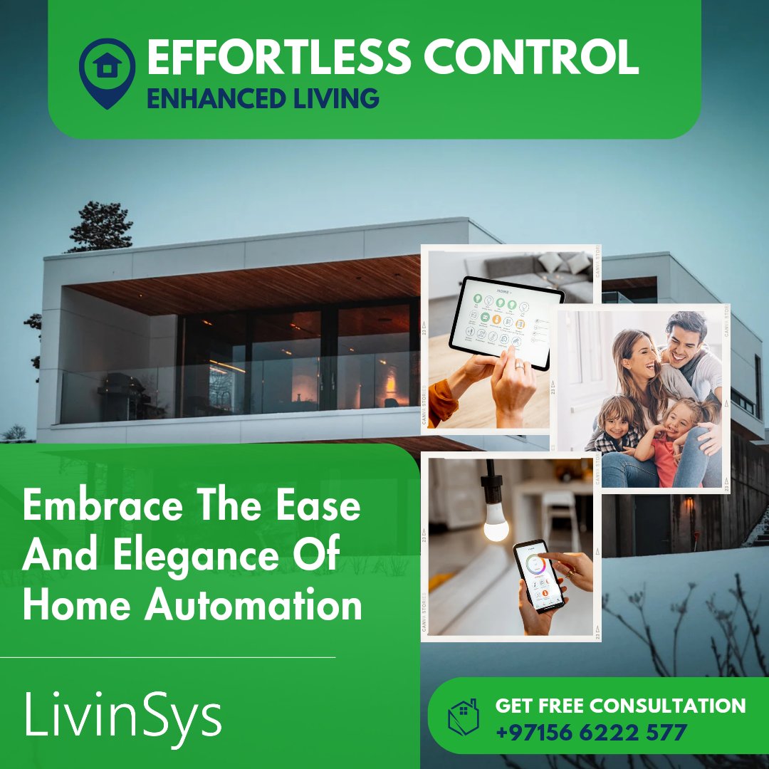 Embrace The Ease And Elegance Of Home Automation 🏡📲

Get In Touch 👇

📱+97156 6222 577
✉️ info@livinsys.com
🌐 livinsys.com

#smartliving #homeautomation #officeautomation #smarthome #smartoffice