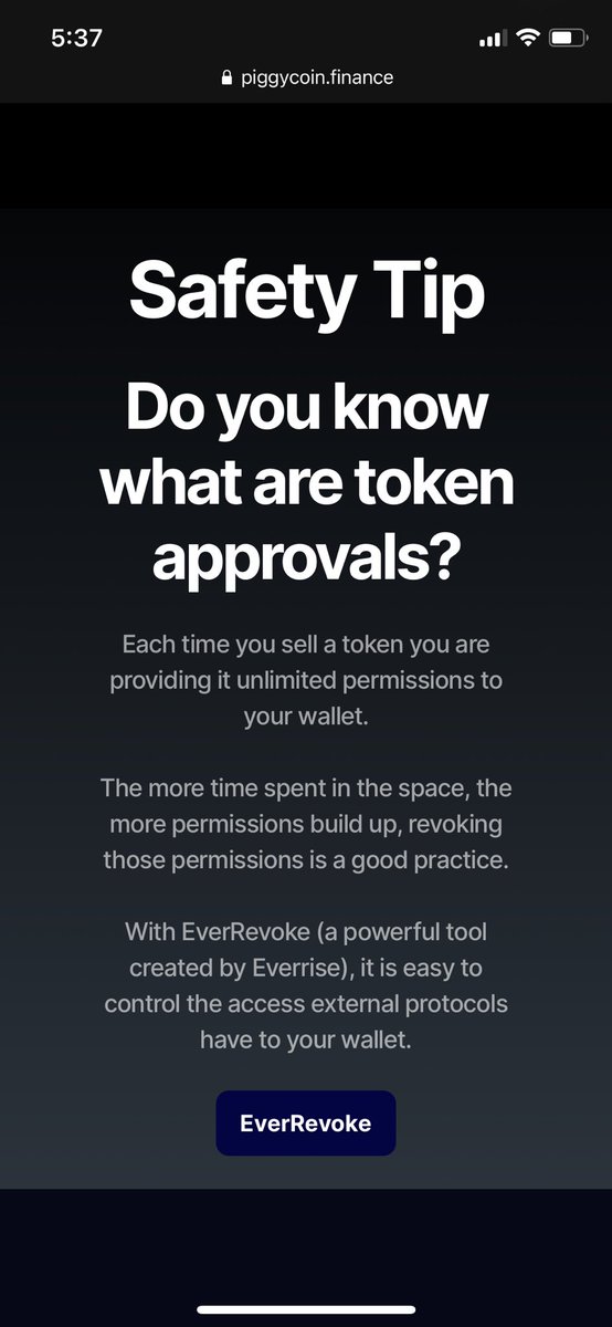 piggycoinbsc's tweet photo. We want piggies to be safe! #useeverrevoke of #everrise https://t.co/kdE5tcs1DN https://t.co/oQJzRiAy7A