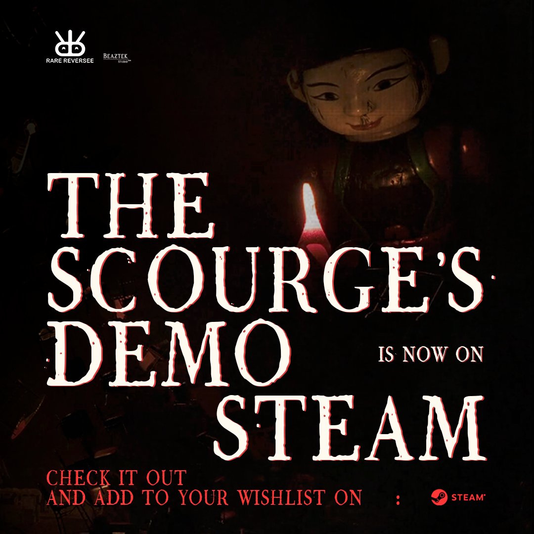 THE SCOURGE DEMO IS NOW OFFICIALLY AVAILABLE ON STEAM!
You can download The Scourge Demo right now here: shorturl.at/auCFH !
Also, you can provide feedback on the demo through the following form: forms.gle/fF5ispAs8yb8eh…
#TheScourge #horror #gaming #gamingpc #demo.  .