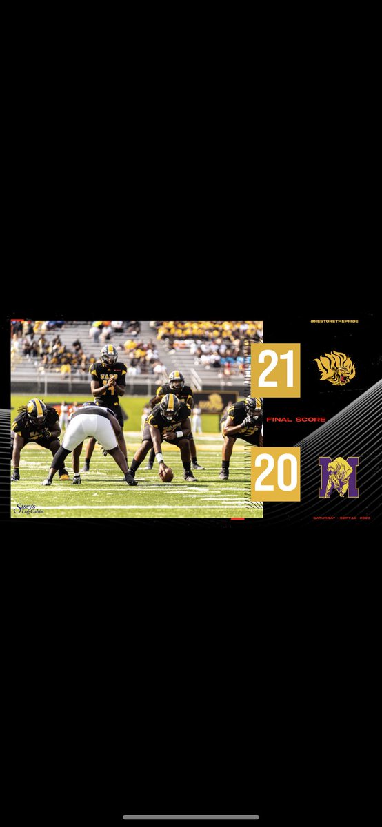 Amazing win tonight!  I enjoyed myself uapb! #restorethepride