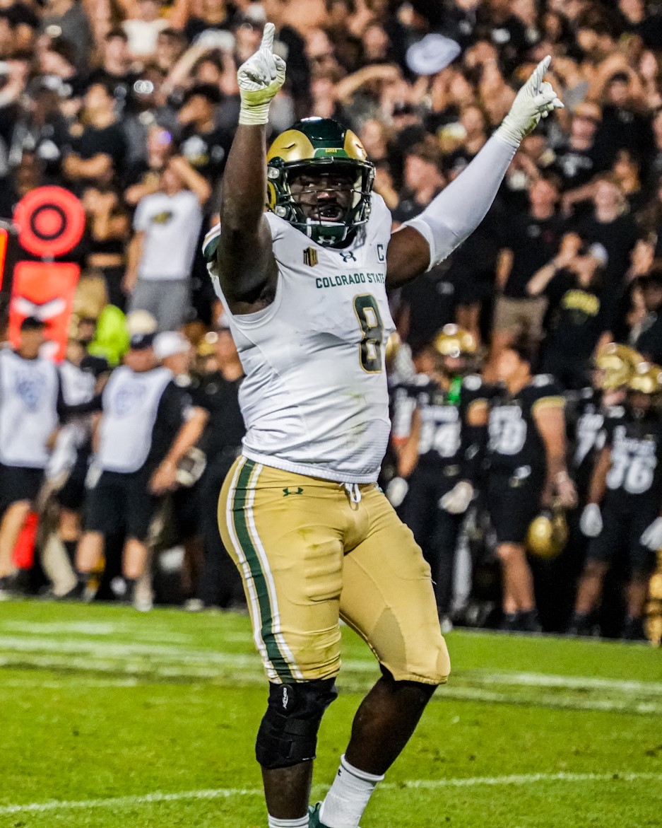 Colorado State Stats and Info (@csustatsinfo) on Twitter photo With 2.0 sacks tonight, Mohamed Kamara has moved into 6th all-time in <a href="/CSUFootball/">Colorado State Football</a> history with 20.5 for his career.
5 - Adrian Ross - 22.5
6 - Mo Kamara - 20.5
7 - Joey Porter - 20.0 With 2.0 sacks tonight, Mohamed Kamara has moved into 6th all-time in <a href="/CSUFootball/">Colorado State Football</a> history with 20.5 for his career.
5 - Adrian Ross - 22.5
6 - Mo Kamara - 20.5
7 - Joey Porter - 20.0