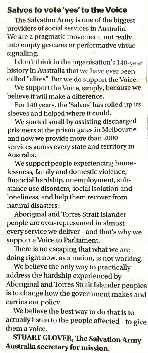 djbuck99's tweet image. The @salvationarmy is #VotingYes ! 
And this is why 👇

#VoteYes2023 
The Land 14.09.23