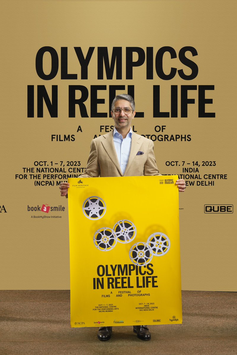 An incredible experience to launch the poster of “Olympics in Reel Life – A Festival of Films and Photographs” presented by Film Heritage Foundation in partnership with the Olympic Museum with the iconic Amitabh Bachchan, three-time Olympian and Olympic gold medalist M.M. Somaya,